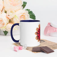 Flower Mug with Colour Inside – Vibrant Design & Faith - Inspired Gift - Wear Your Heart