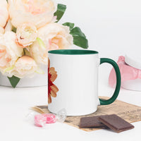 Flower Mug with Colour Inside – Vibrant Design & Faith - Inspired Gift - Wear Your Heart