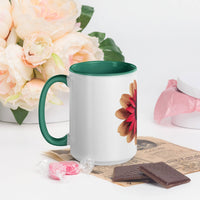 Flower Mug with Colour Inside – Vibrant Design & Faith - Inspired Gift - Wear Your Heart