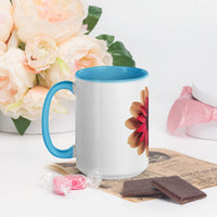 Flower Mug with Colour Inside – Vibrant Design & Faith - Inspired Gift - Wear Your Heart