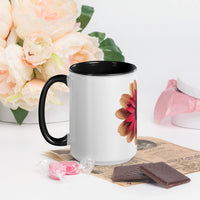 Flower Mug with Colour Inside – Vibrant Design & Faith - Inspired Gift - Wear Your Heart