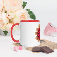 Flower Mug with Colour Inside – Vibrant Design & Faith - Inspired Gift - Wear Your Heart