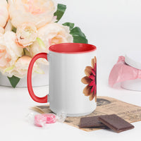 Flower Mug with Colour Inside – Vibrant Design & Faith - Inspired Gift - Wear Your Heart