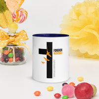 FORGIVEN - Christian White Ceramic Mug with Colour Inside, Cross & Doves | Wyheart Faith Collection - Wear Your Heart