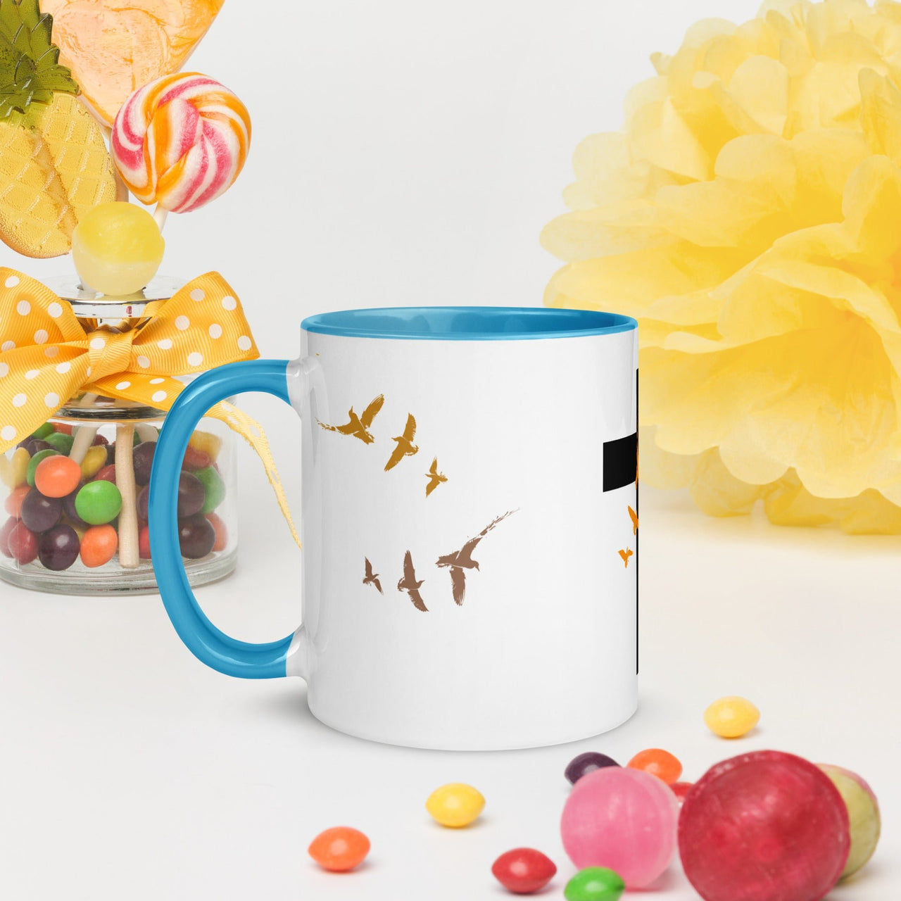 FORGIVEN - Christian White Ceramic Mug with Colour Inside, Cross & Doves | Wyheart Faith Collection - Wear Your Heart