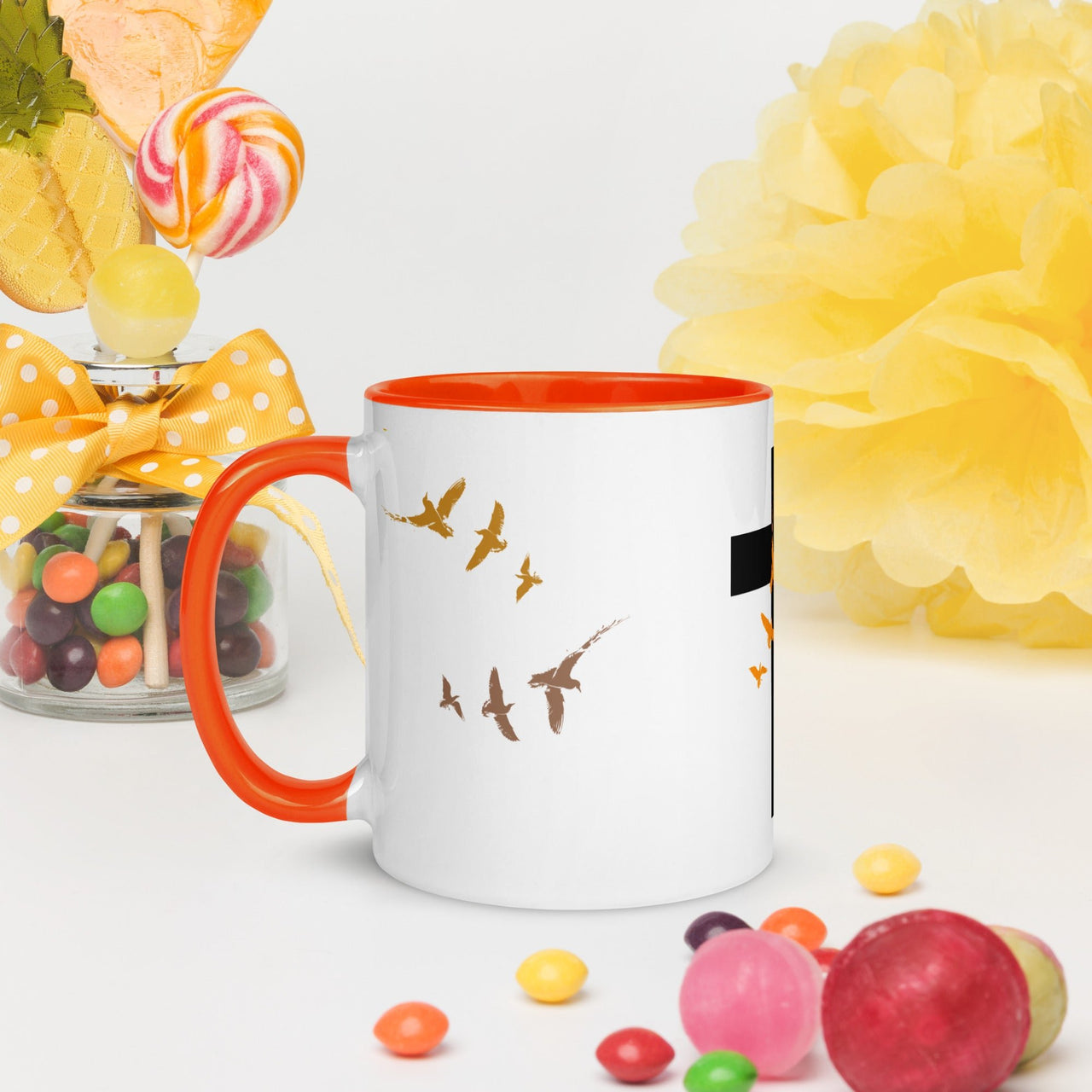 FORGIVEN - Christian White Ceramic Mug with Colour Inside, Cross & Doves | Wyheart Faith Collection - Wear Your Heart