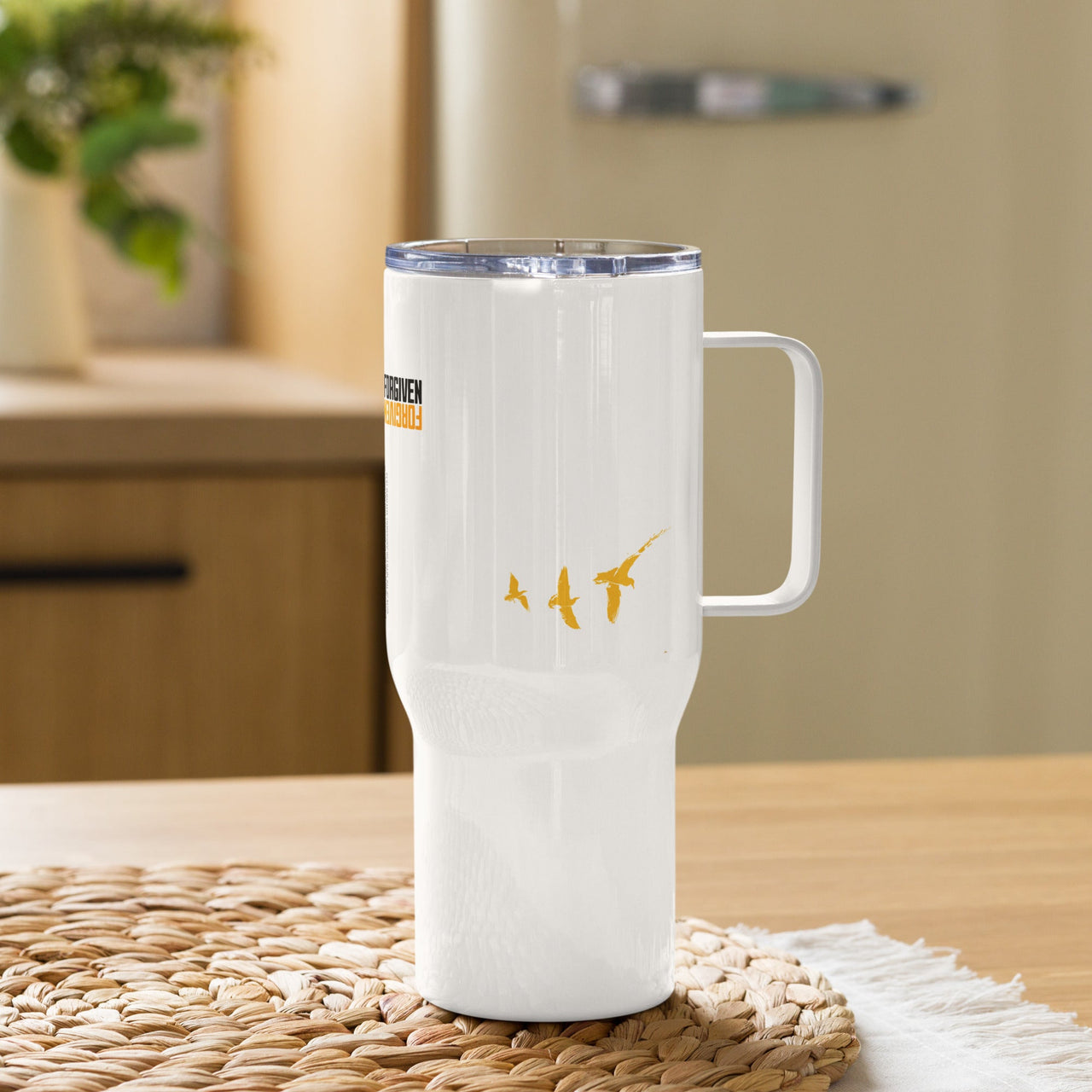 Forgiven Mug with a handle – Christian Stainless Steel Travel Cup | WYH Faith Collection - Wear Your Heart