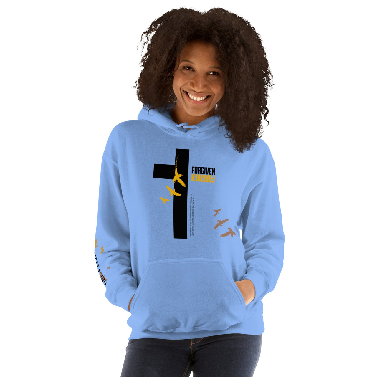 FORGIVEN Unisex Hoodie – Christian Streetwear Hooded Sweatshirt | Wyheart Faith Collection - Wear Your Heart