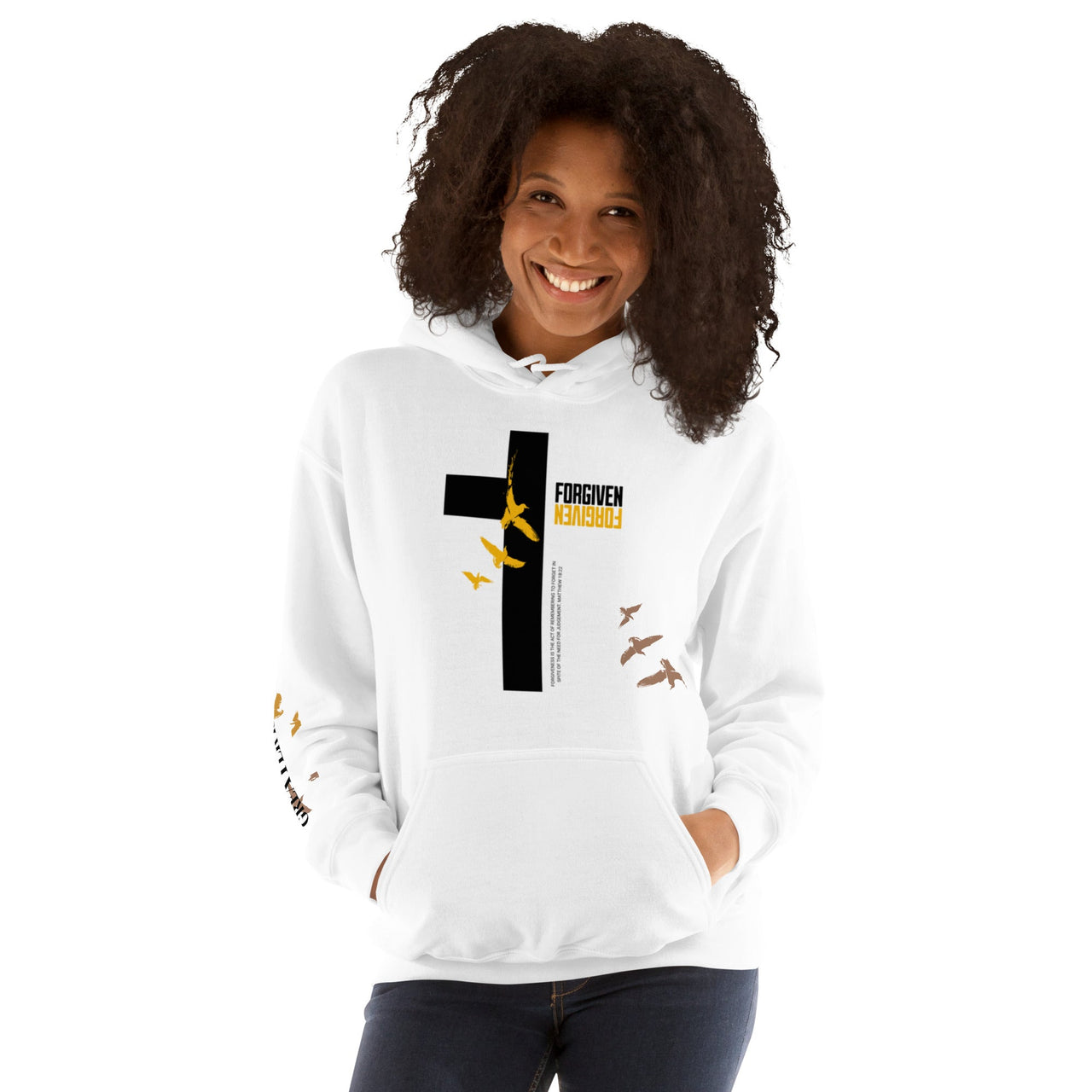FORGIVEN Unisex Hoodie – Christian Streetwear Hooded Sweatshirt | Wyheart Faith Collection - Wear Your Heart