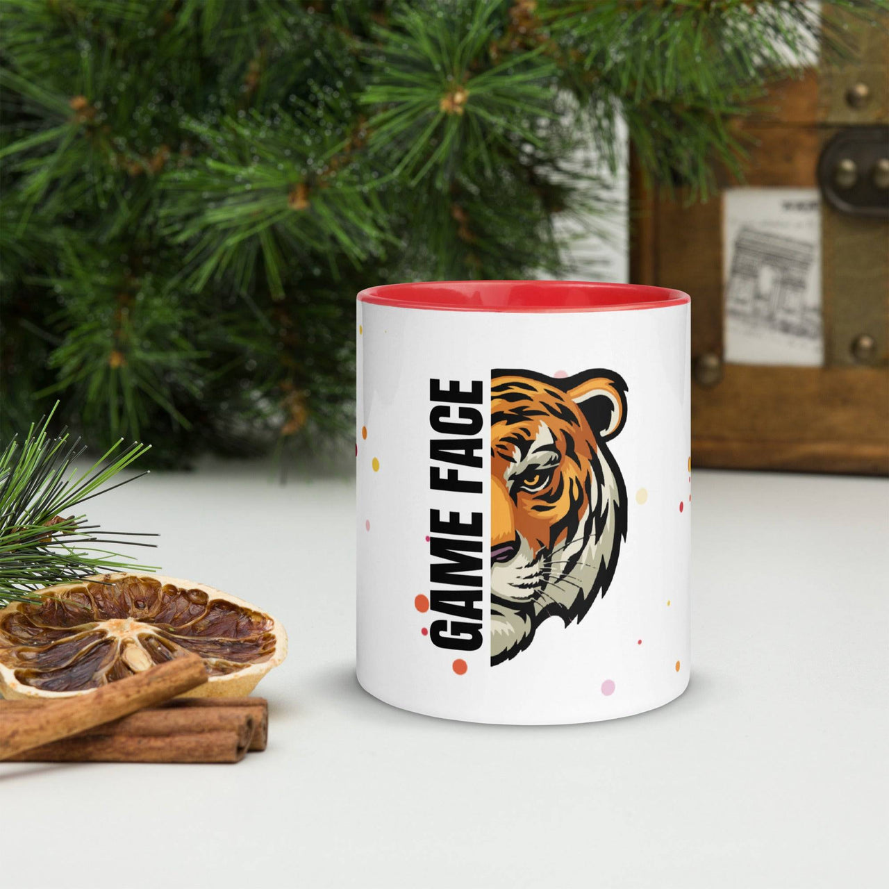 Game Face Mug with Colour Inside – Bold & Fun Coffee Mug - Wear Your Heart