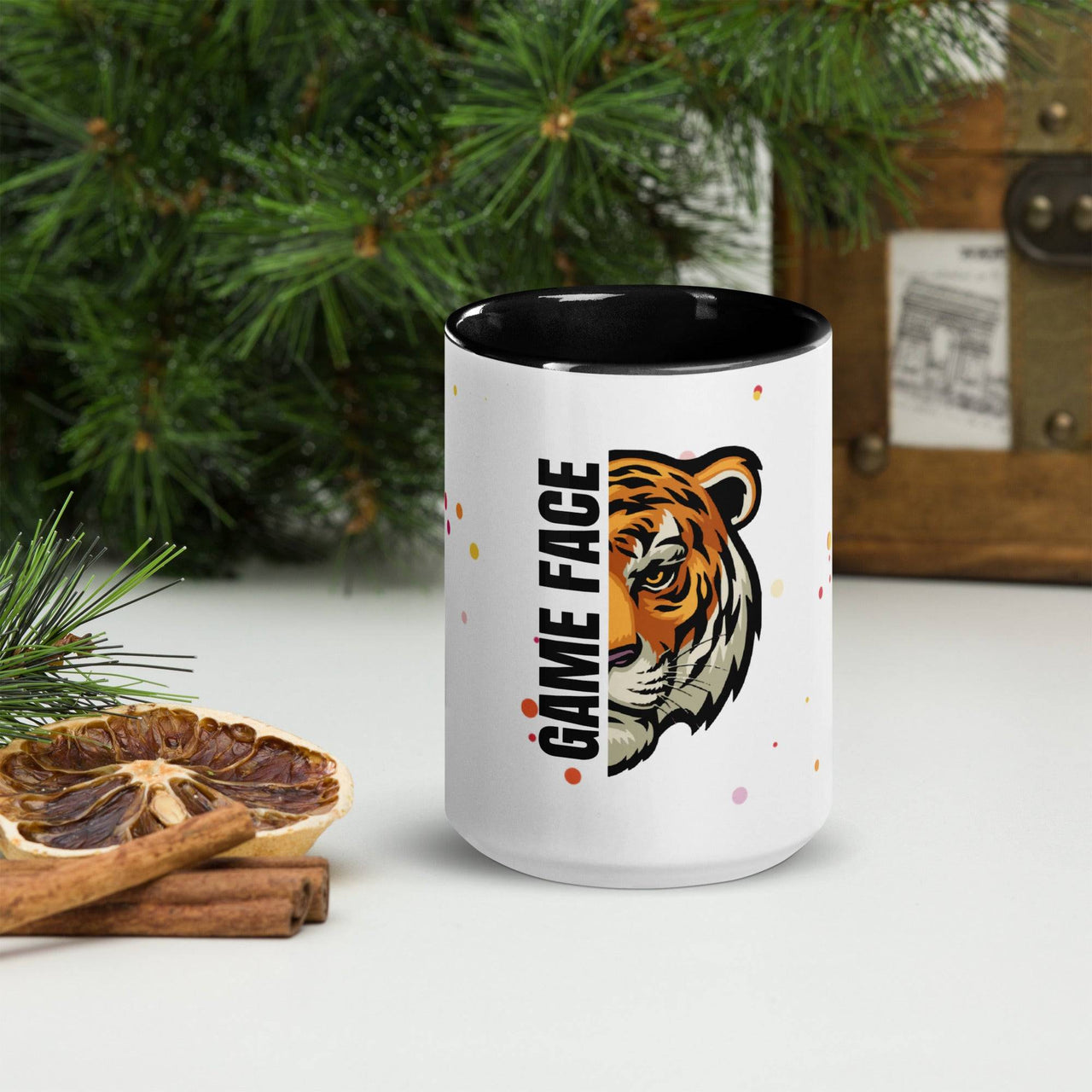 Game Face Mug with Colour Inside – Bold & Fun Coffee Mug - Wear Your Heart