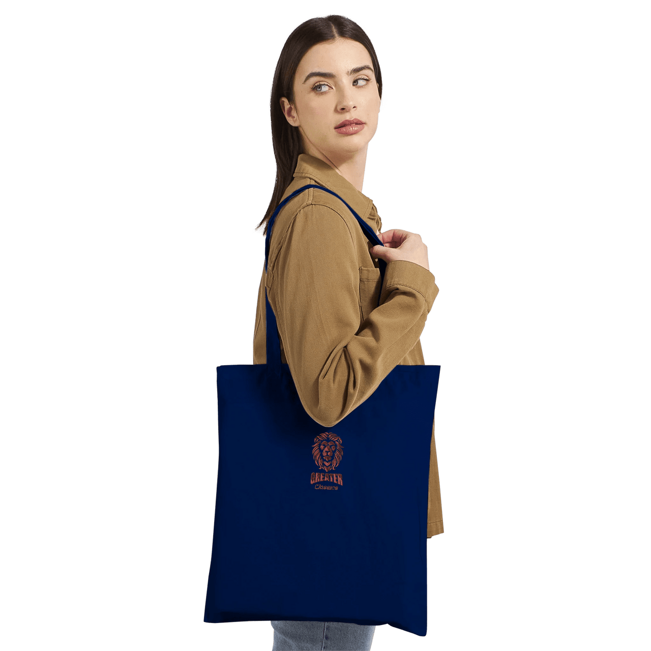 Greater Classics Embroidered Tote Bag | 1 John 4:4 Christian Bag | Wear Your Heart - Wear Your Heart