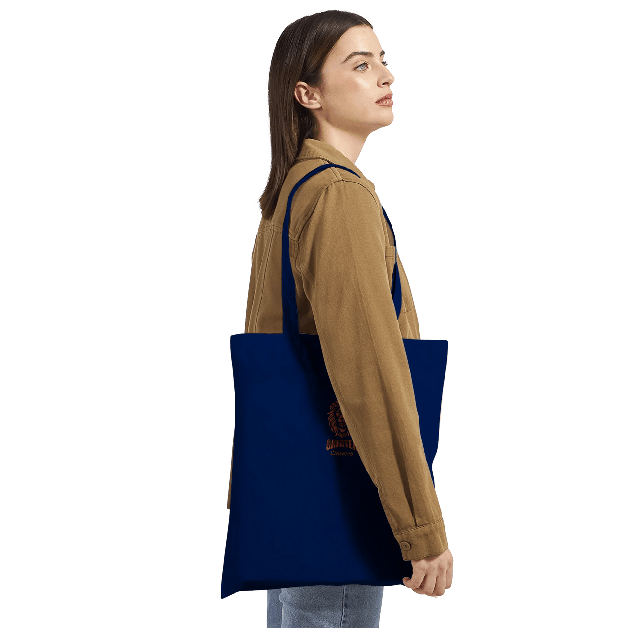 Greater Classics Embroidered Tote Bag | 1 John 4:4 Christian Bag | Wear Your Heart - Wear Your Heart