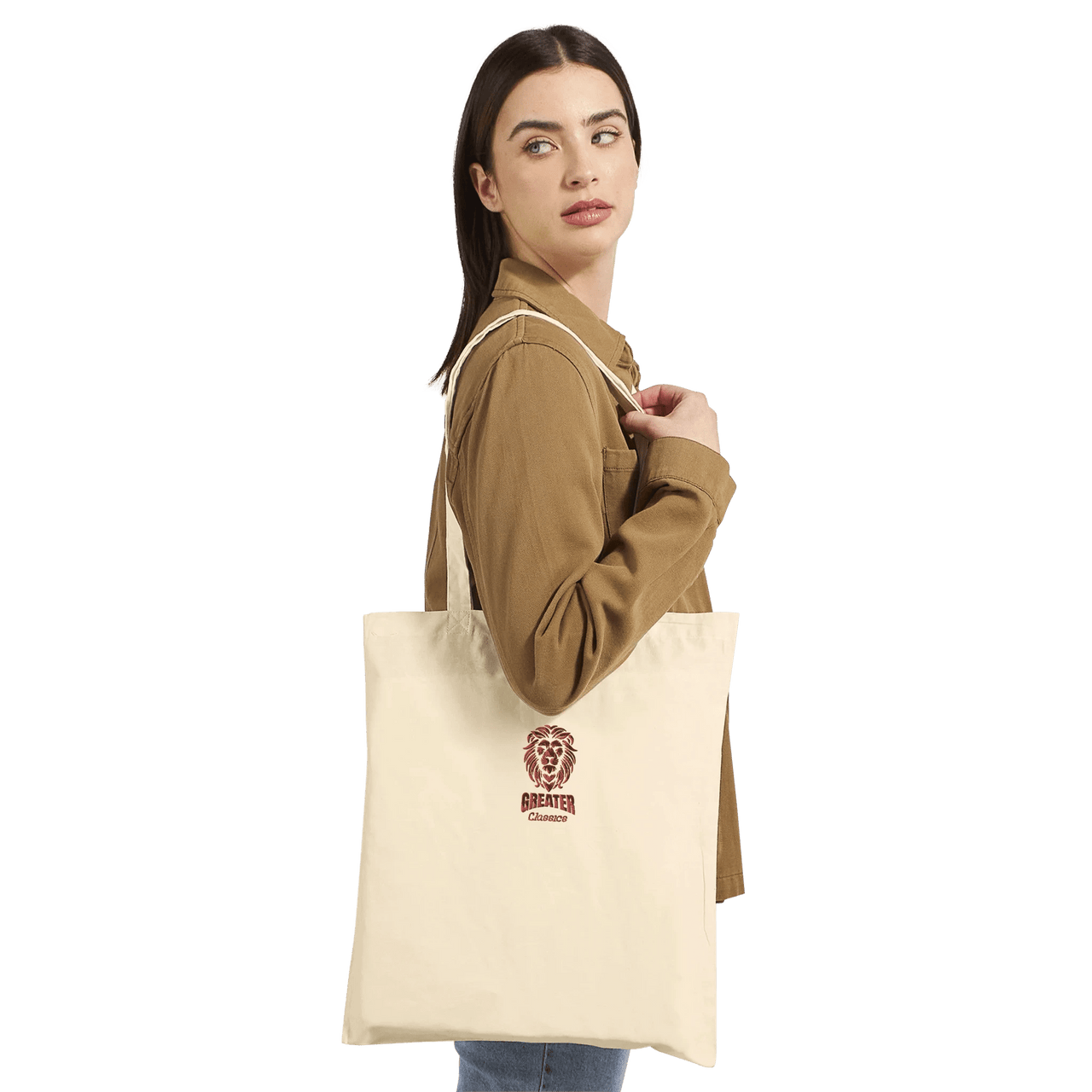 Greater Classics Embroidered Tote Bag | 1 John 4:4 Christian Bag | Wear Your Heart - Wear Your Heart
