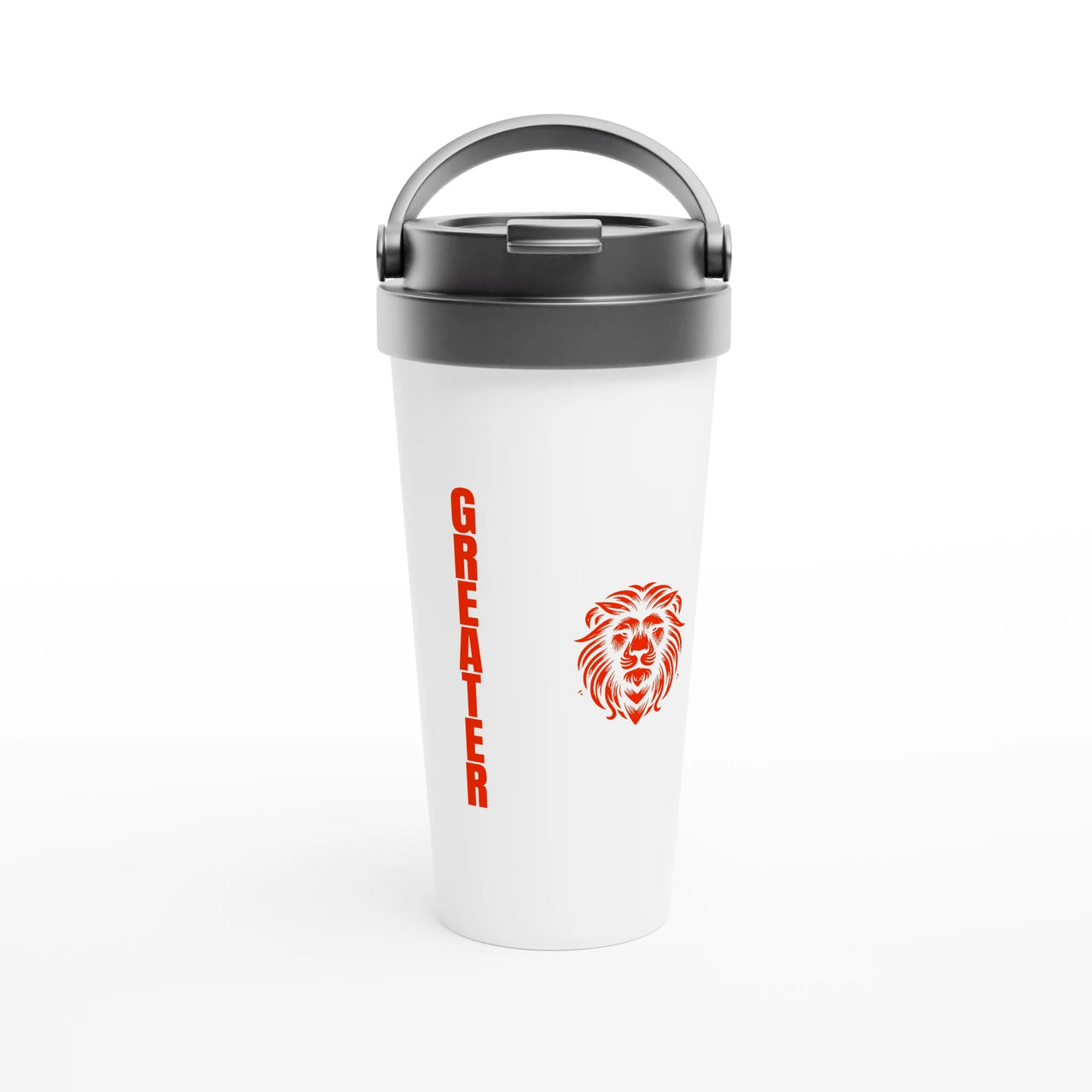 Greater Insulated Travel Mug | 1 John 4:4 Christian Mug | Wear Your Heart - Wear Your Heart
