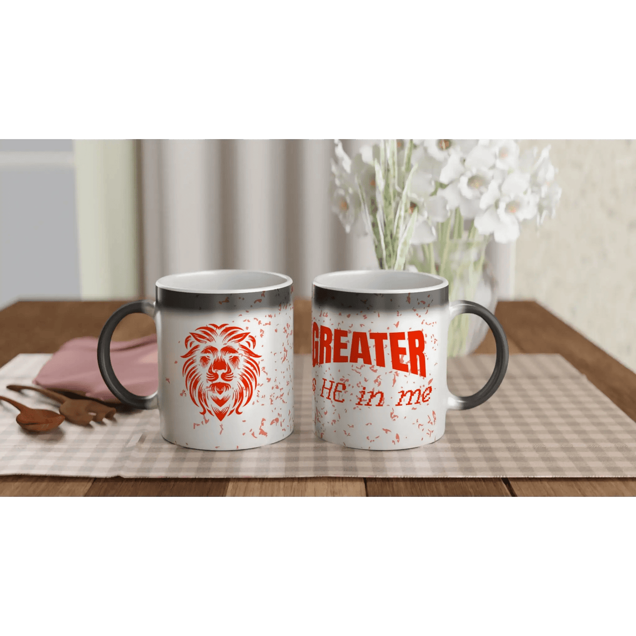 Greater Magic Heat - Reveal Mug | 1 John 4:4 Christian Mug | Wear Your Heart - Wear Your Heart