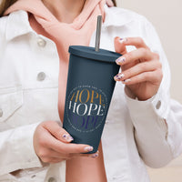 HOPE Reflection Insulated Tumbler with Straw – Christian Travel Tumbler | 20 oz - Wear Your Heart