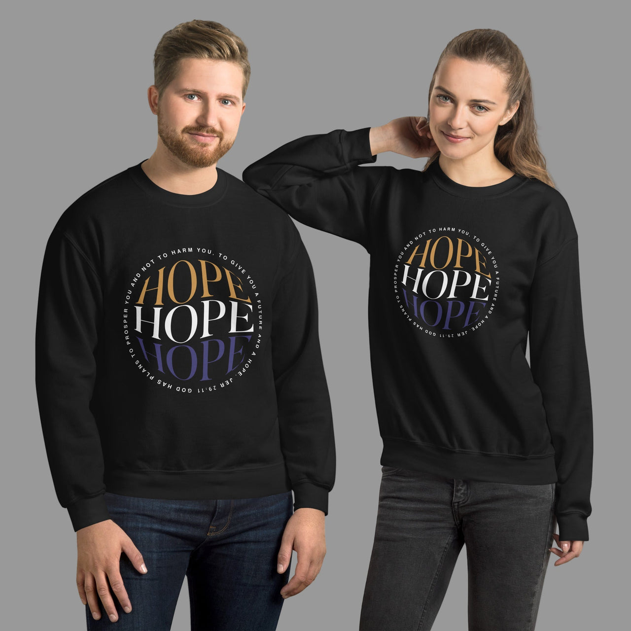 HOPE Reflection Unisex Sweatshirt – Christian Encouragement Crewneck | WYH Faith Apparel - Wear Your Heart