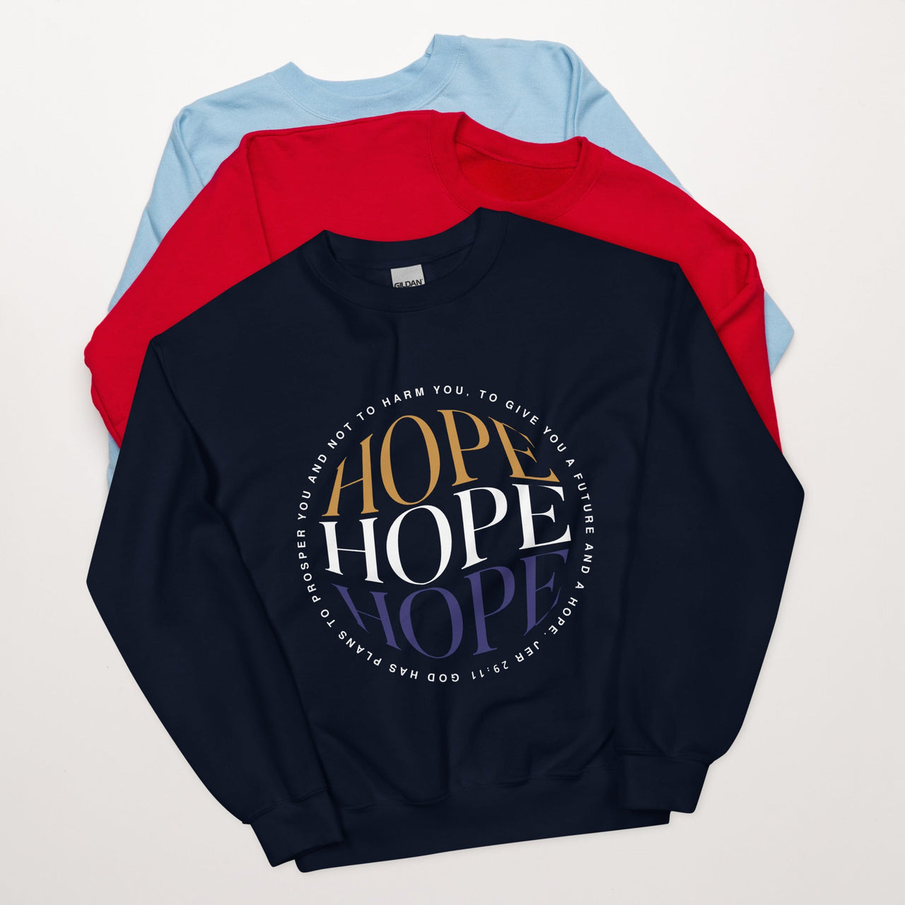 HOPE Reflection Unisex Sweatshirt – Christian Encouragement Crewneck | WYH Faith Apparel - Wear Your Heart