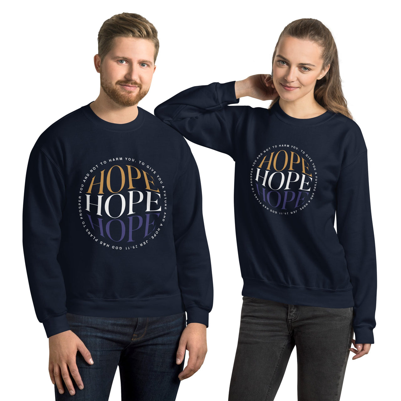 HOPE Reflection Unisex Sweatshirt – Christian Encouragement Crewneck | WYH Faith Apparel - Wear Your Heart
