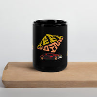 Keep Going Mug – Retro Car Motivational Glossy Black Mug | WYH Inspiration Series - Wear Your Heart