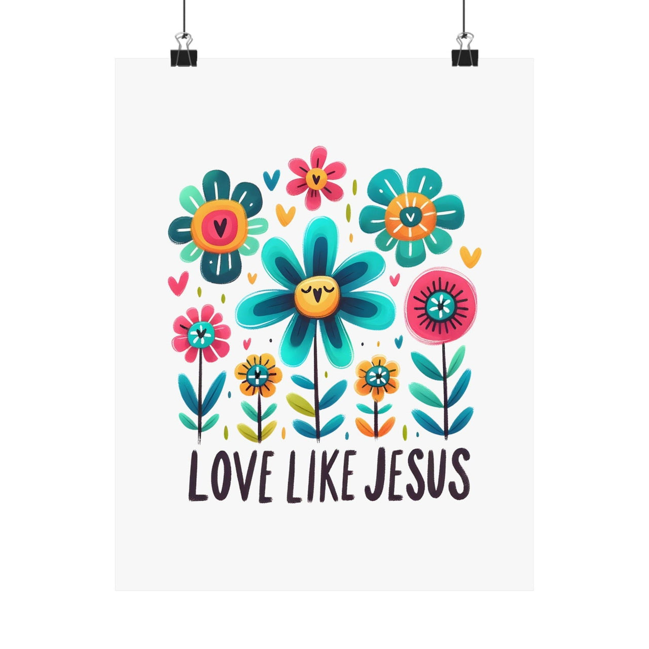 Love Like Jesus Matte Vertical Posters | Christian Wall Art - Wear Your Heart