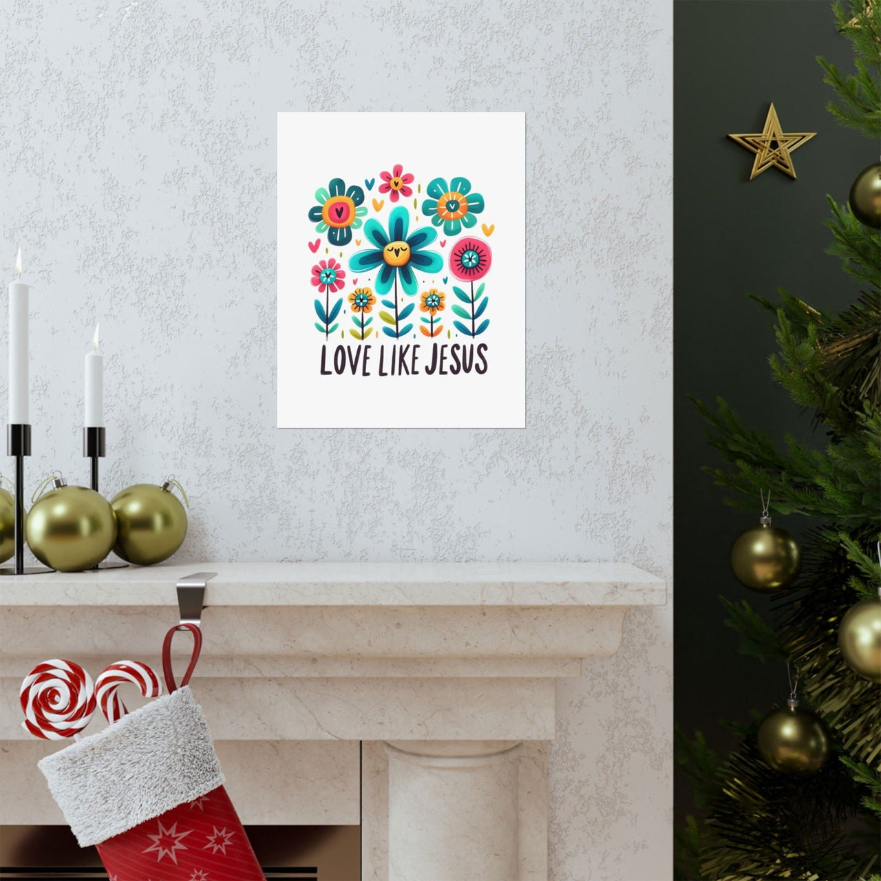 Love Like Jesus Matte Vertical Posters | Christian Wall Art - Wear Your Heart