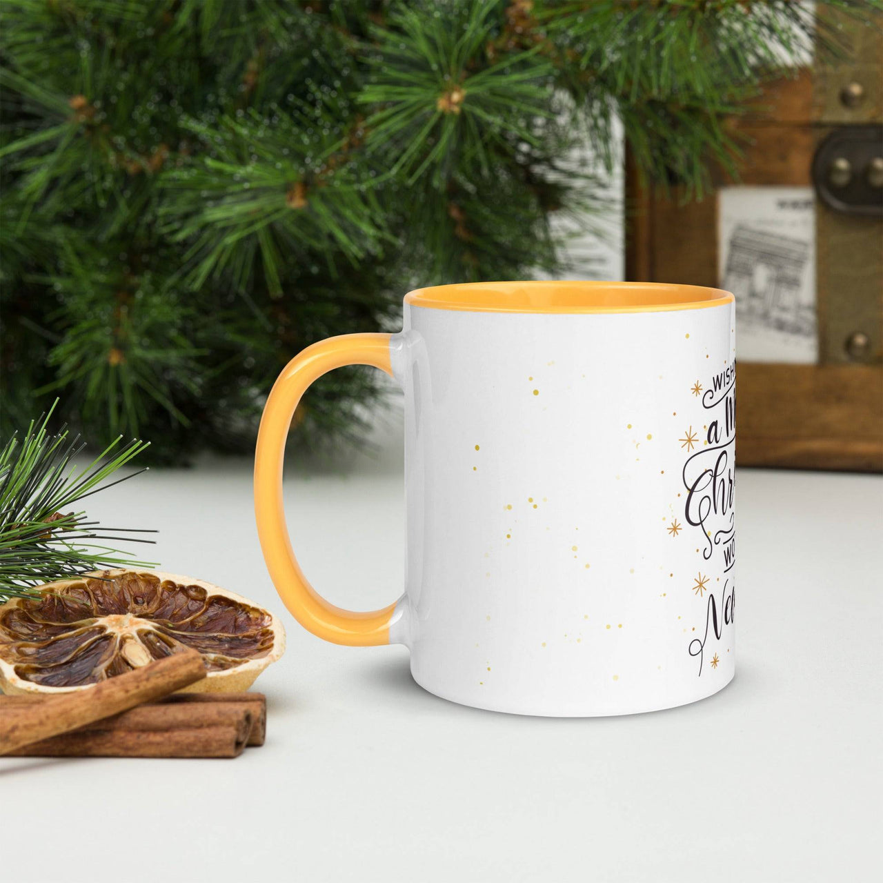 Merry Christmas and Happy New Year Mug – Colour Inside - Wear Your Heart