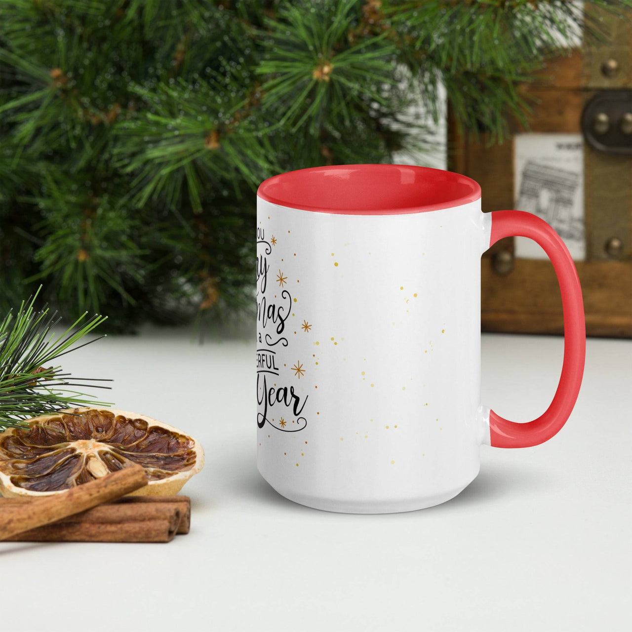 Merry Christmas and Happy New Year Mug – Colour Inside - Wear Your Heart