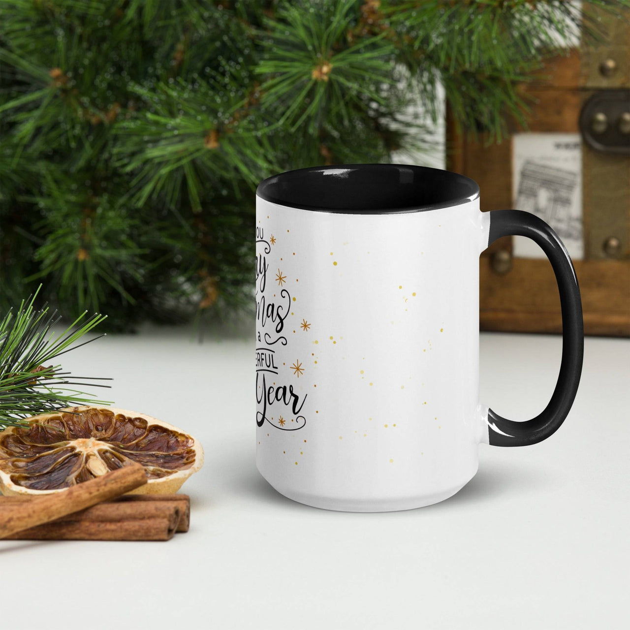 Merry Christmas and Happy New Year Mug – Colour Inside - Wear Your Heart