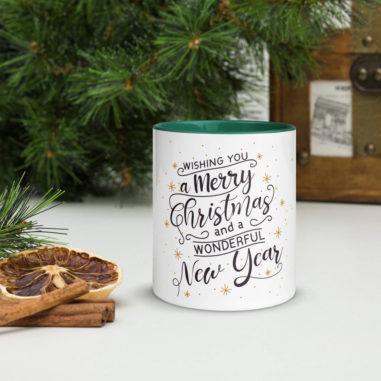 Merry Christmas and Happy New Year Mug – Colour Inside - Wear Your Heart