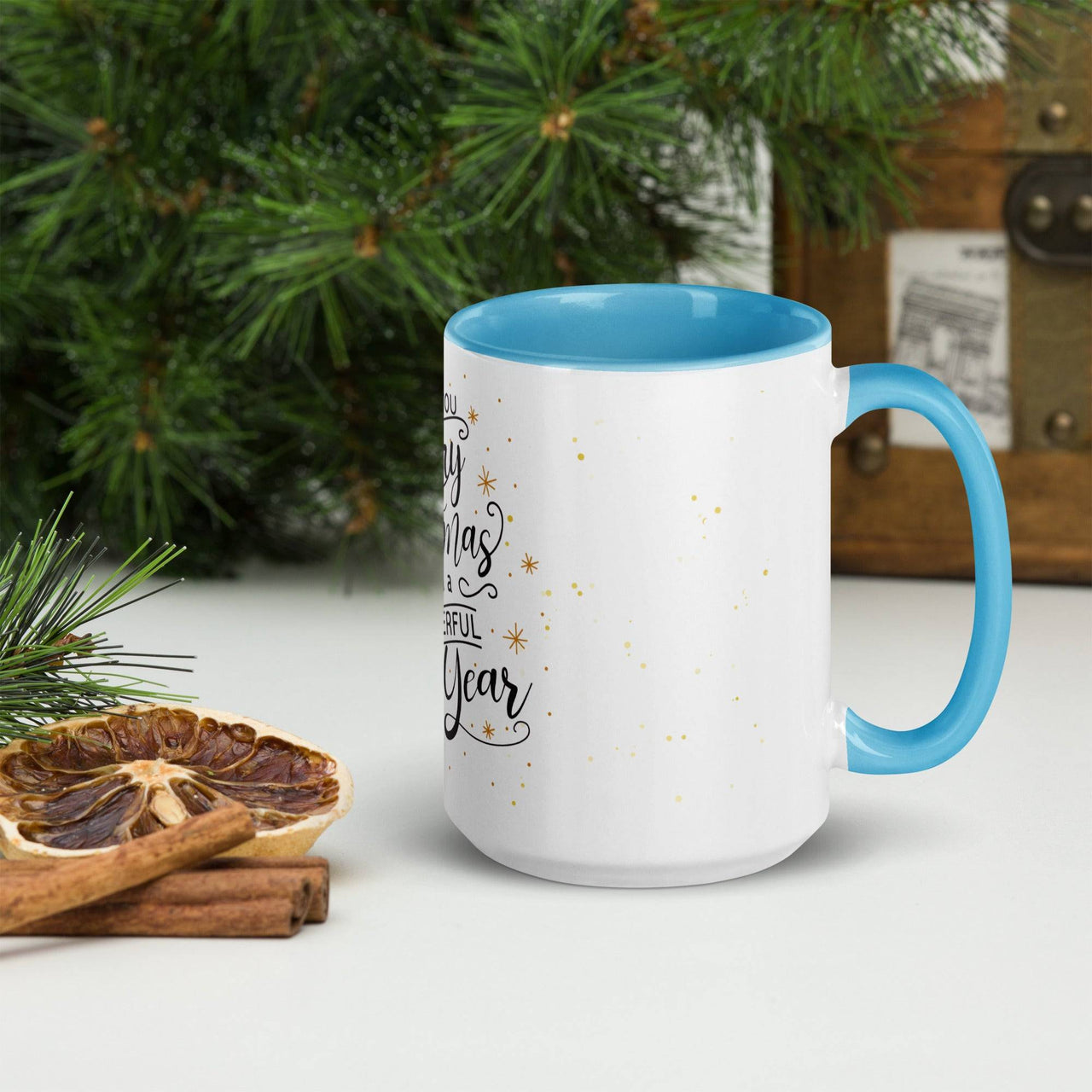Merry Christmas and Happy New Year Mug – Colour Inside - Wear Your Heart