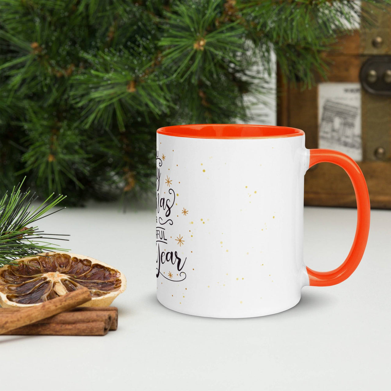 Merry Christmas and Happy New Year Mug – Colour Inside - Wear Your Heart