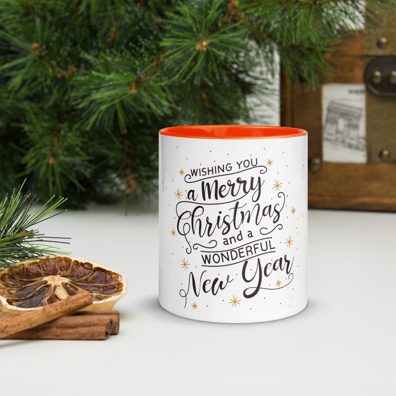 Merry Christmas and Happy New Year Mug – Colour Inside - Wear Your Heart