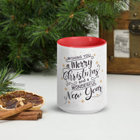 Merry Christmas and Happy New Year Mug – Colour Inside - Wear Your Heart
