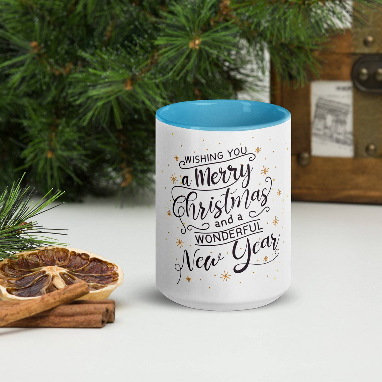Merry Christmas and Happy New Year Mug – Colour Inside - Wear Your Heart