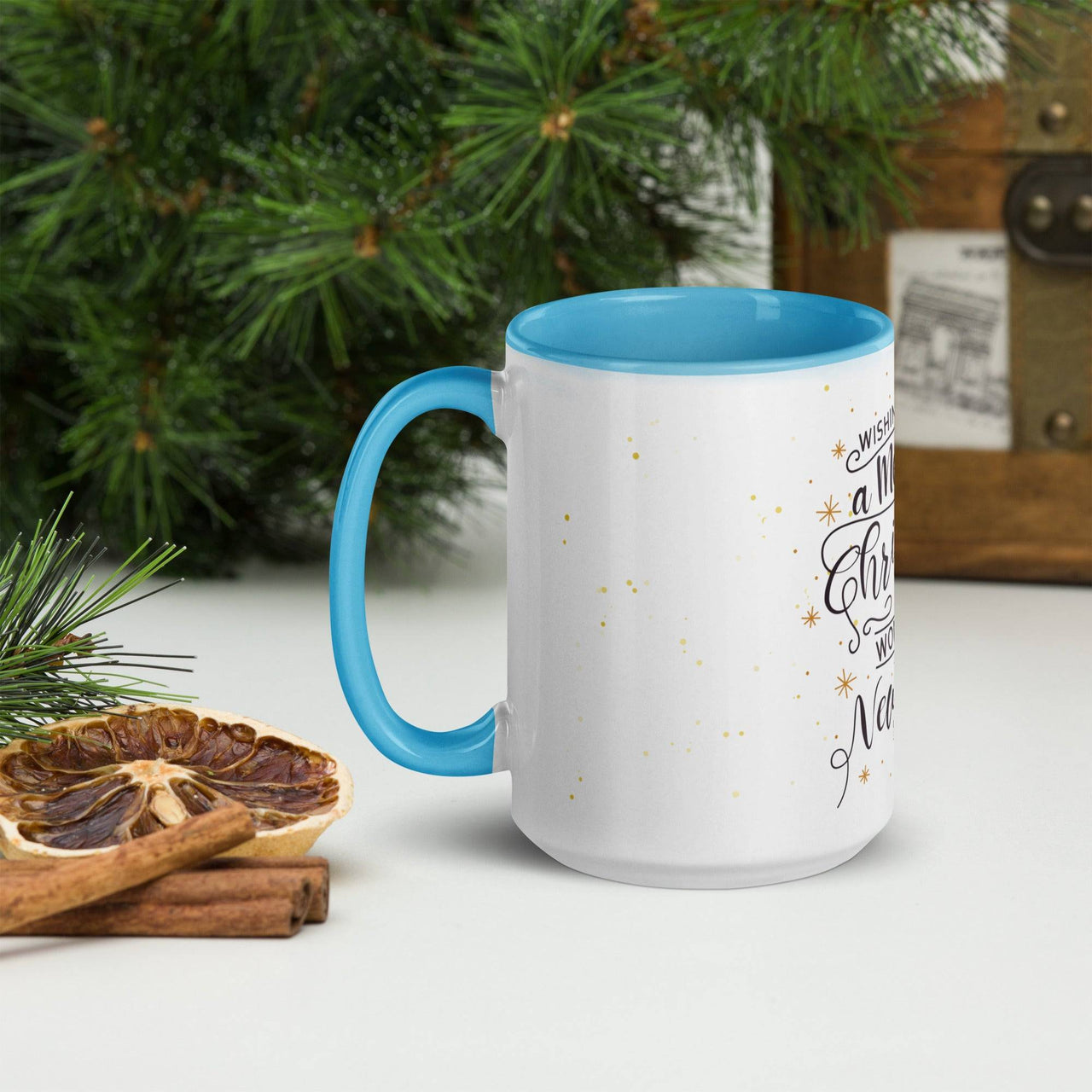 Merry Christmas and Happy New Year Mug – Colour Inside - Wear Your Heart