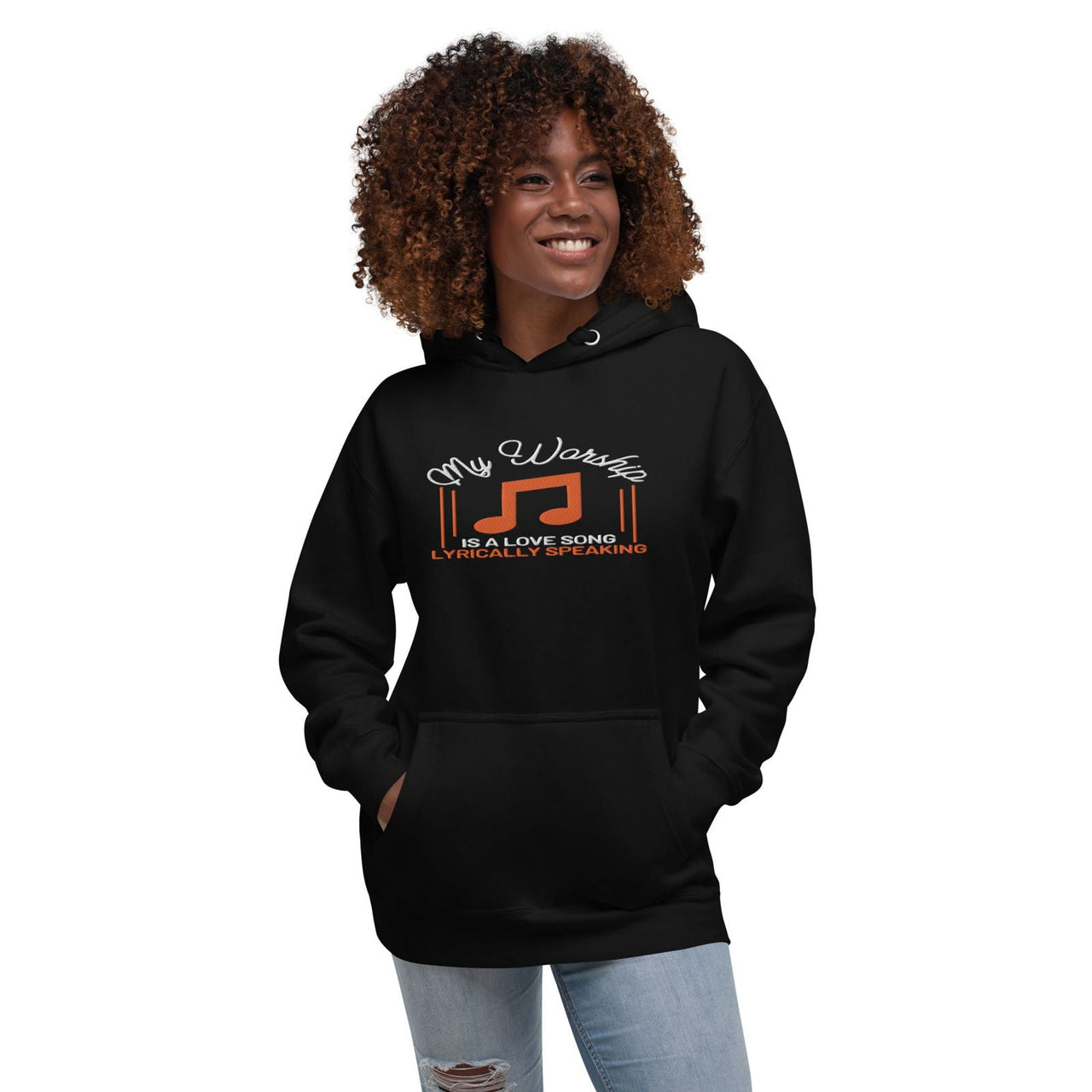 My Worship Is a Love Song Unisex Embroidery Hoodie | Christian Apparel - Wear Your Heart