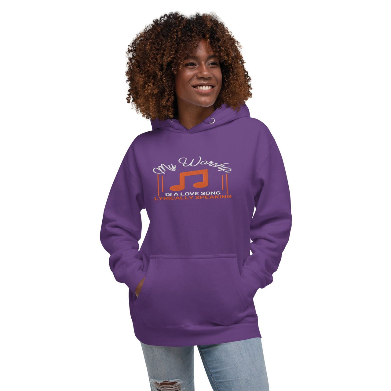 My Worship Is a Love Song Unisex Embroidery Hoodie | Christian Apparel - Wear Your Heart