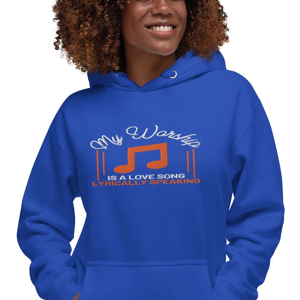 My Worship Is a Love Song Unisex Embroidery Hoodie | Christian Apparel - Wear Your Heart