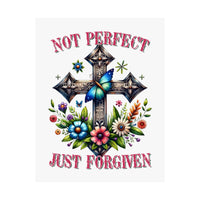 “Not Perfect” – Matte Inspirational Vertical Poster - Wear Your Heart