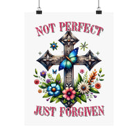 “Not Perfect” – Matte Inspirational Vertical Poster - Wear Your Heart