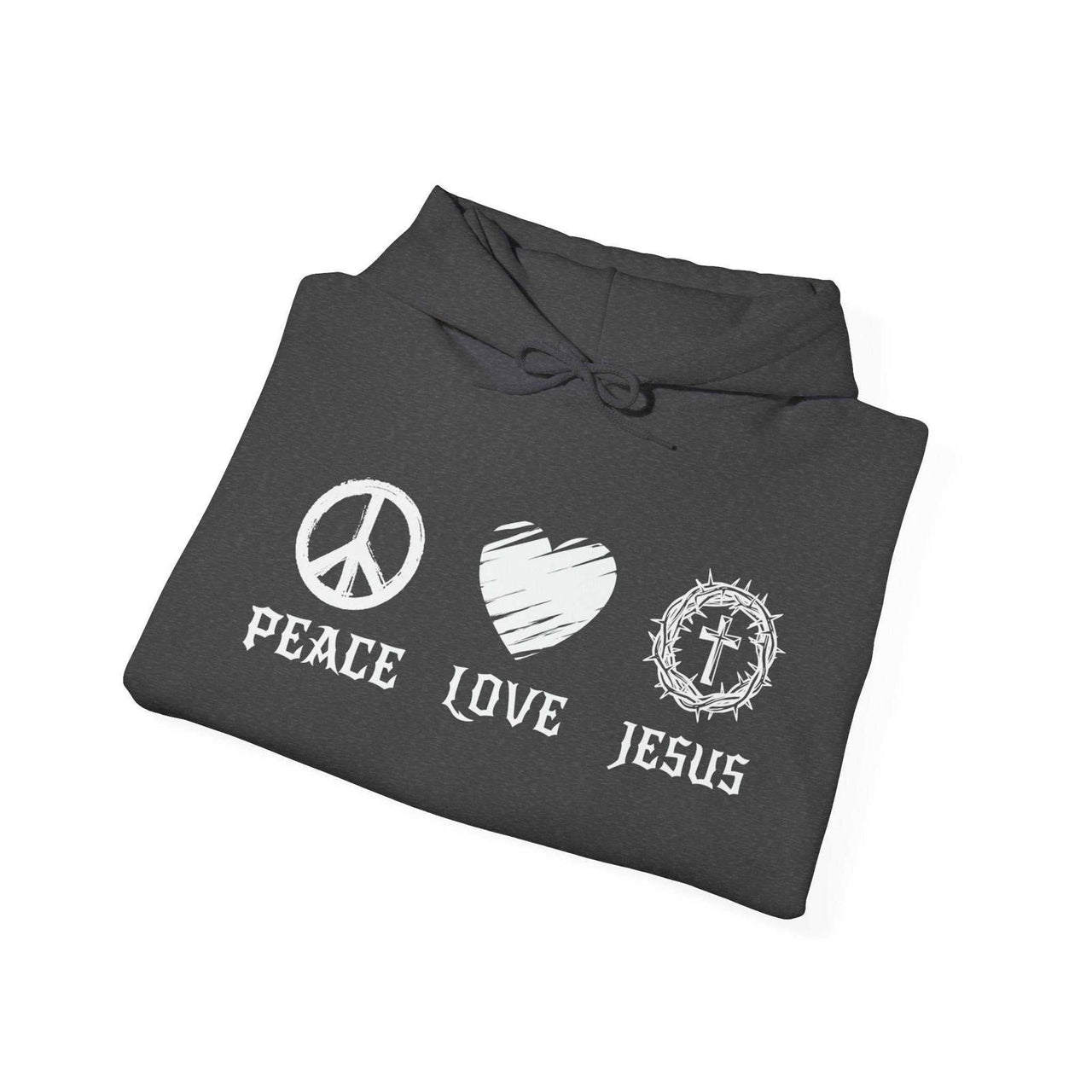Peace Love Jesus Unisex Hoodie | Christian Apparel | Wear Your Heart - Wear Your Heart