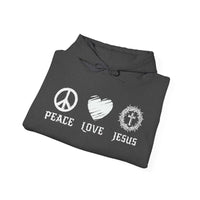 Peace Love Jesus Unisex Hoodie | Christian Apparel | Wear Your Heart - Wear Your Heart