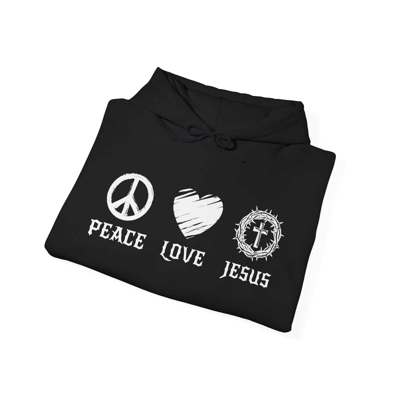 Peace Love Jesus Unisex Hoodie | Christian Apparel | Wear Your Heart - Wear Your Heart
