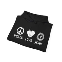 Peace Love Jesus Unisex Hoodie | Christian Apparel | Wear Your Heart - Wear Your Heart