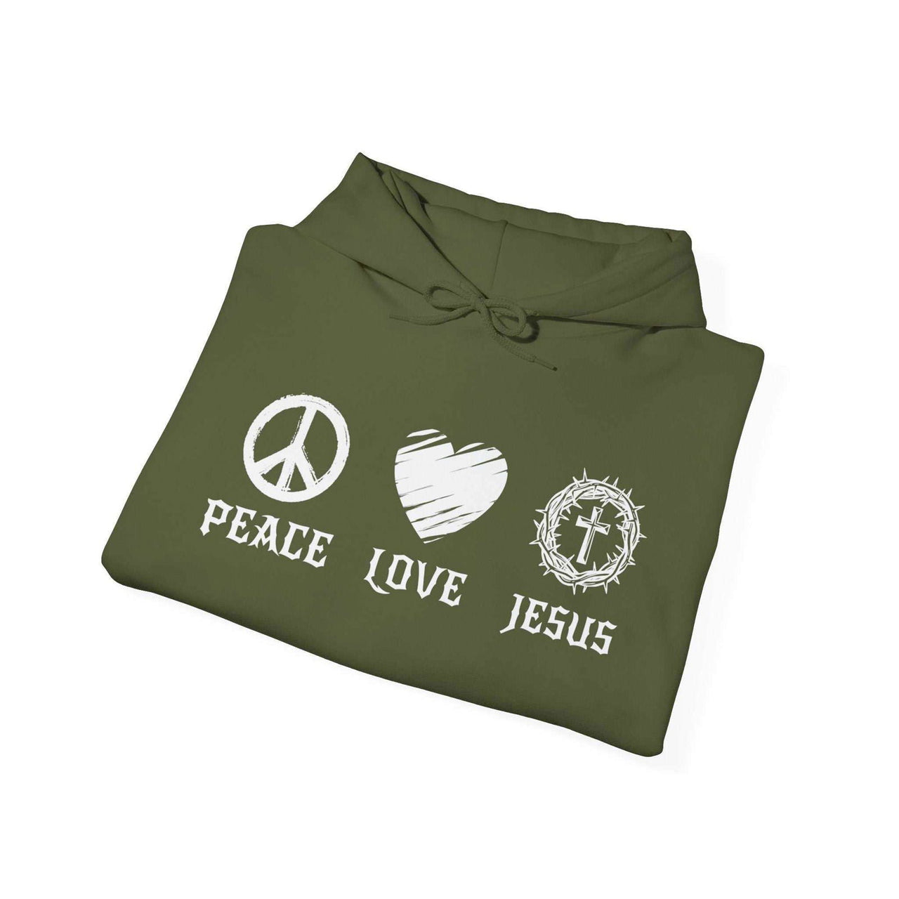 Peace Love Jesus Unisex Hoodie | Christian Apparel | Wear Your Heart - Wear Your Heart
