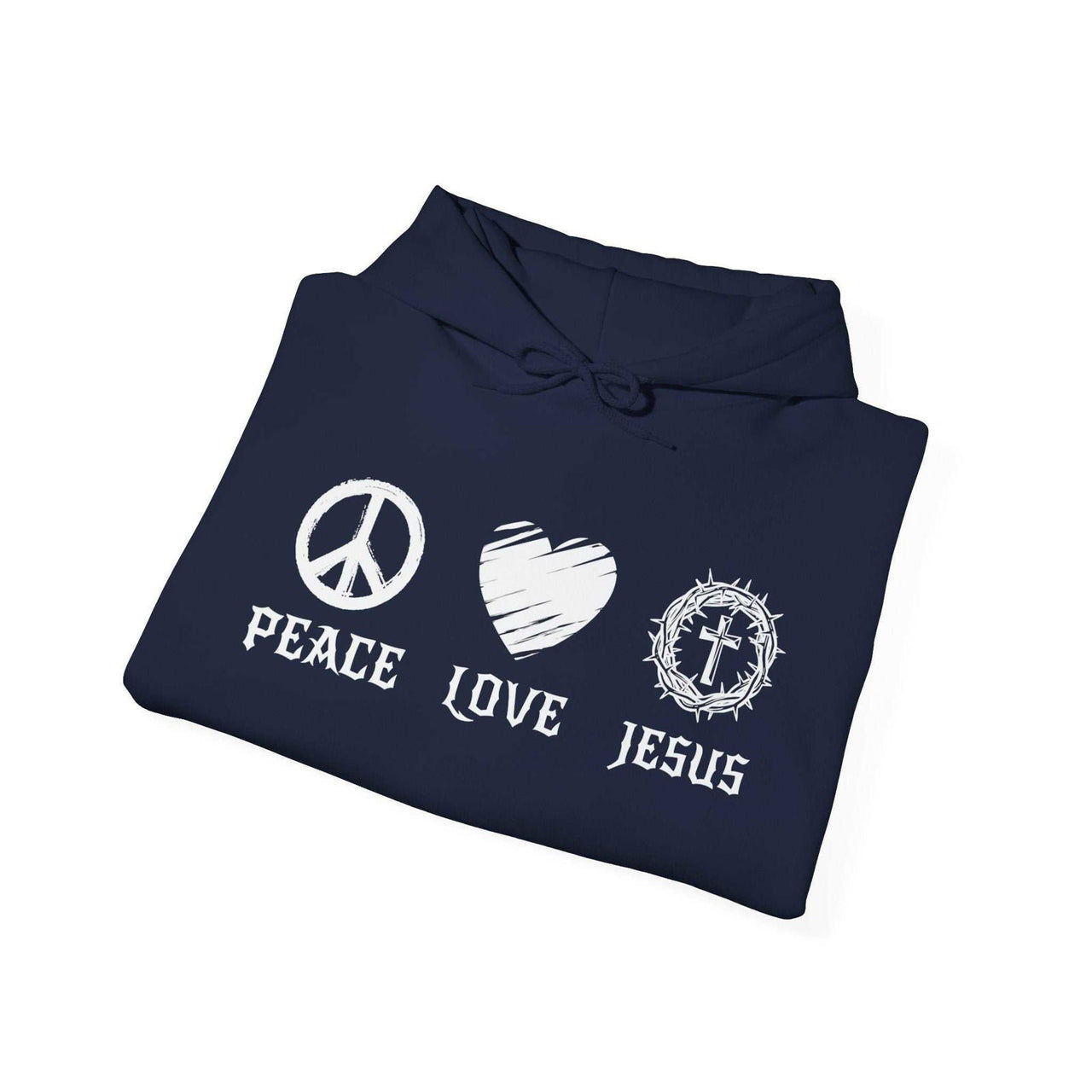 Peace Love Jesus Unisex Hoodie | Christian Apparel | Wear Your Heart - Wear Your Heart