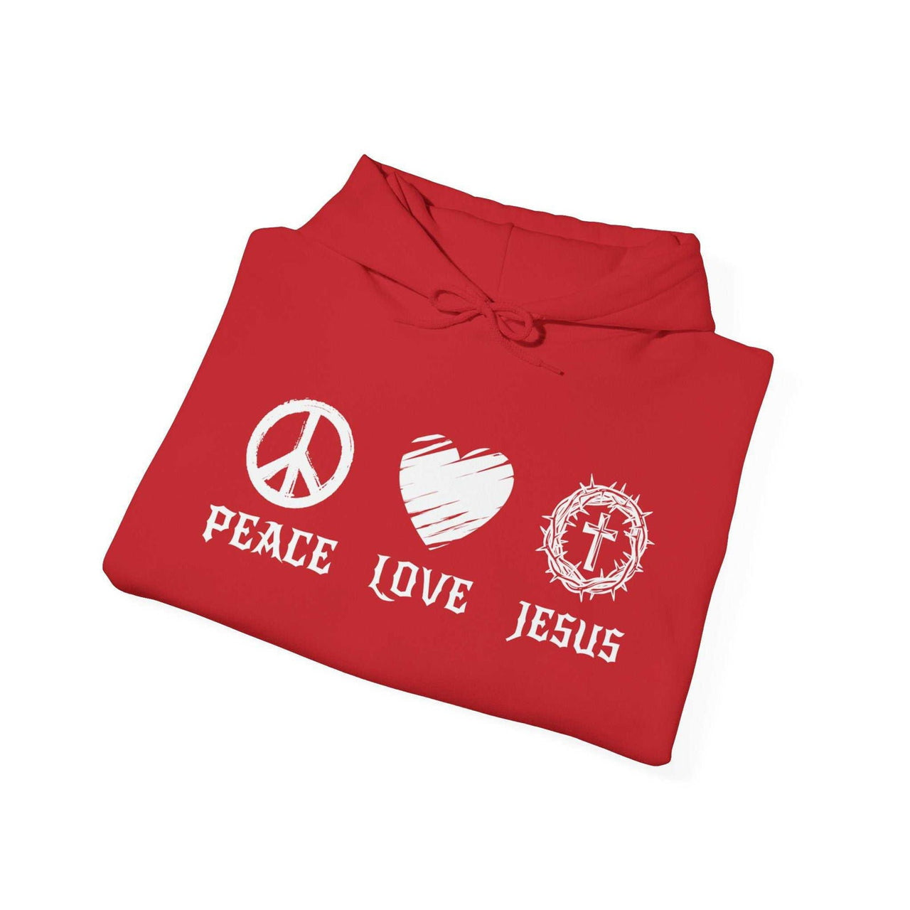 Peace Love Jesus Unisex Hoodie | Christian Apparel | Wear Your Heart - Wear Your Heart