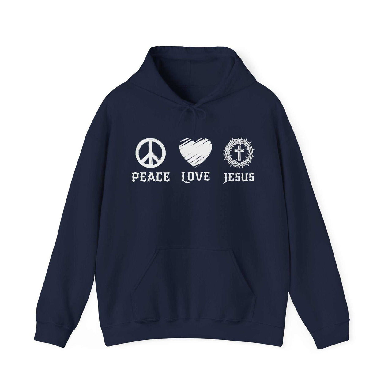 Peace Love Jesus Unisex Hoodie | Christian Apparel | Wear Your Heart - Wear Your Heart
